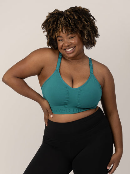 Kindred Bravely Pumping & Nursing Sports Bra in Teal