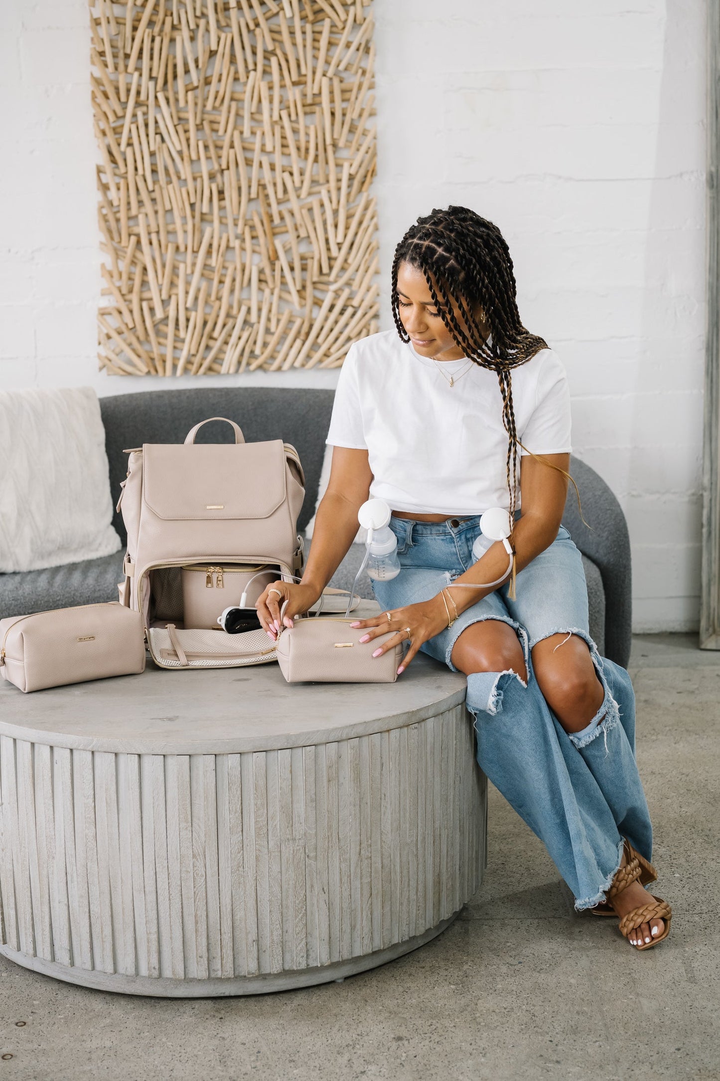 Radley Breast Pump Backpack - Stone