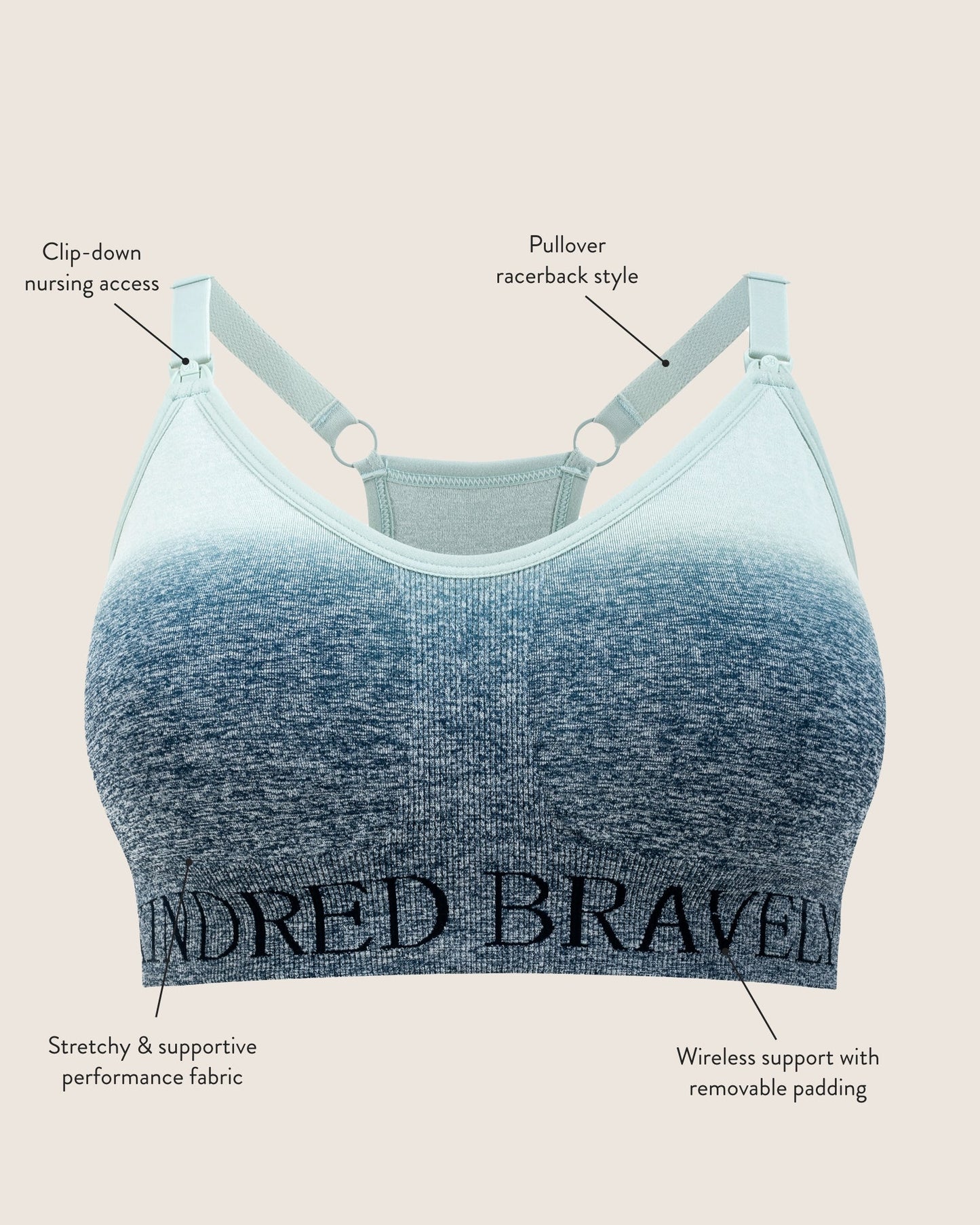 Kindred Bravely Nursing Sports Bra in Heather Grey